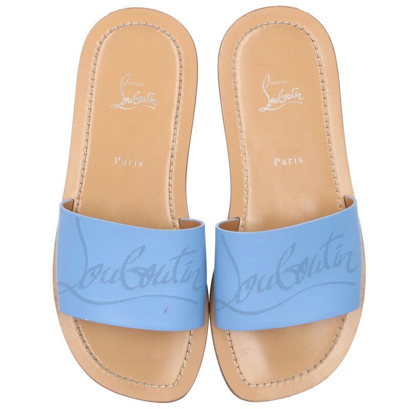 クリスチャンルブタン レザーサンダル メンズ - メルカリ