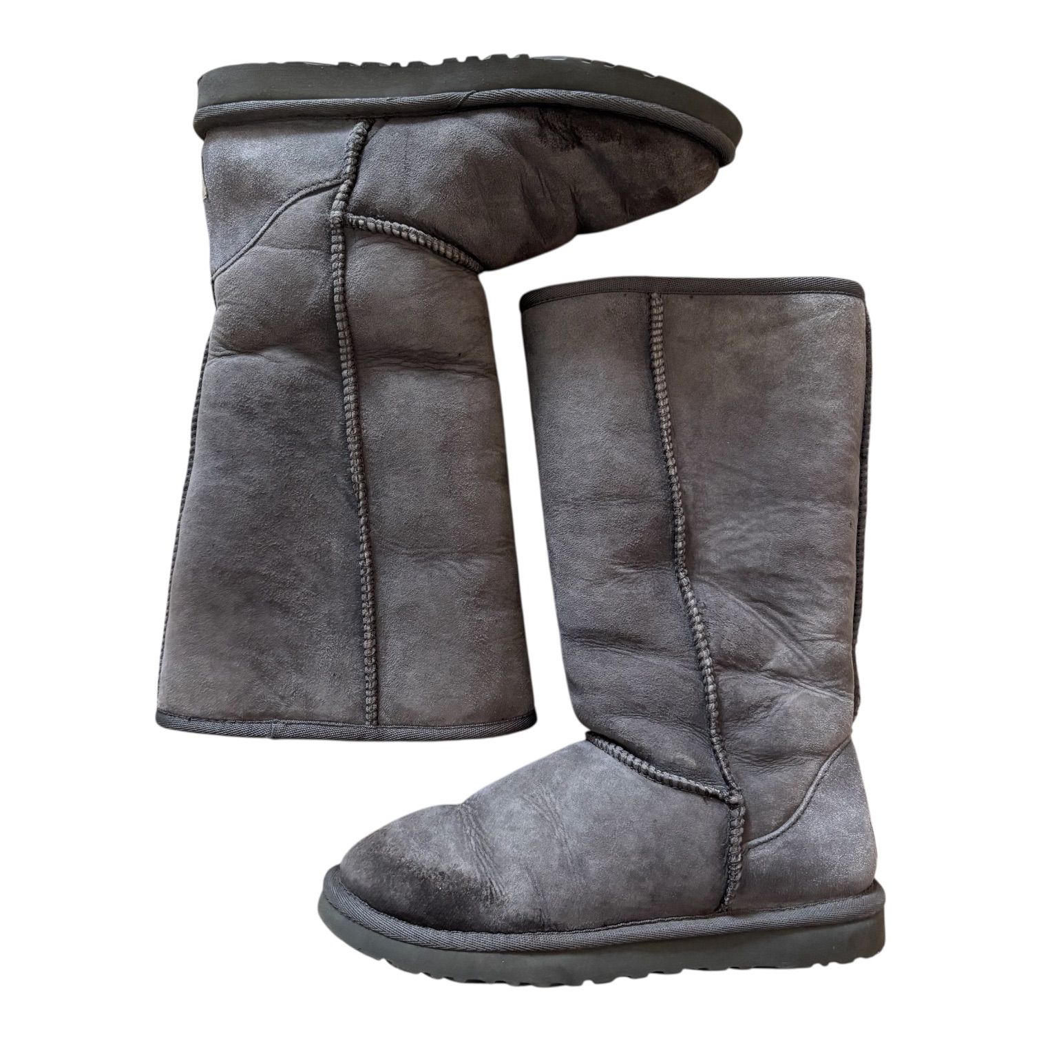 まあこUGG ムートンブーツ グレー系 UGG アグ クラシックトール ムートンブーツ グレー レディース 24cm