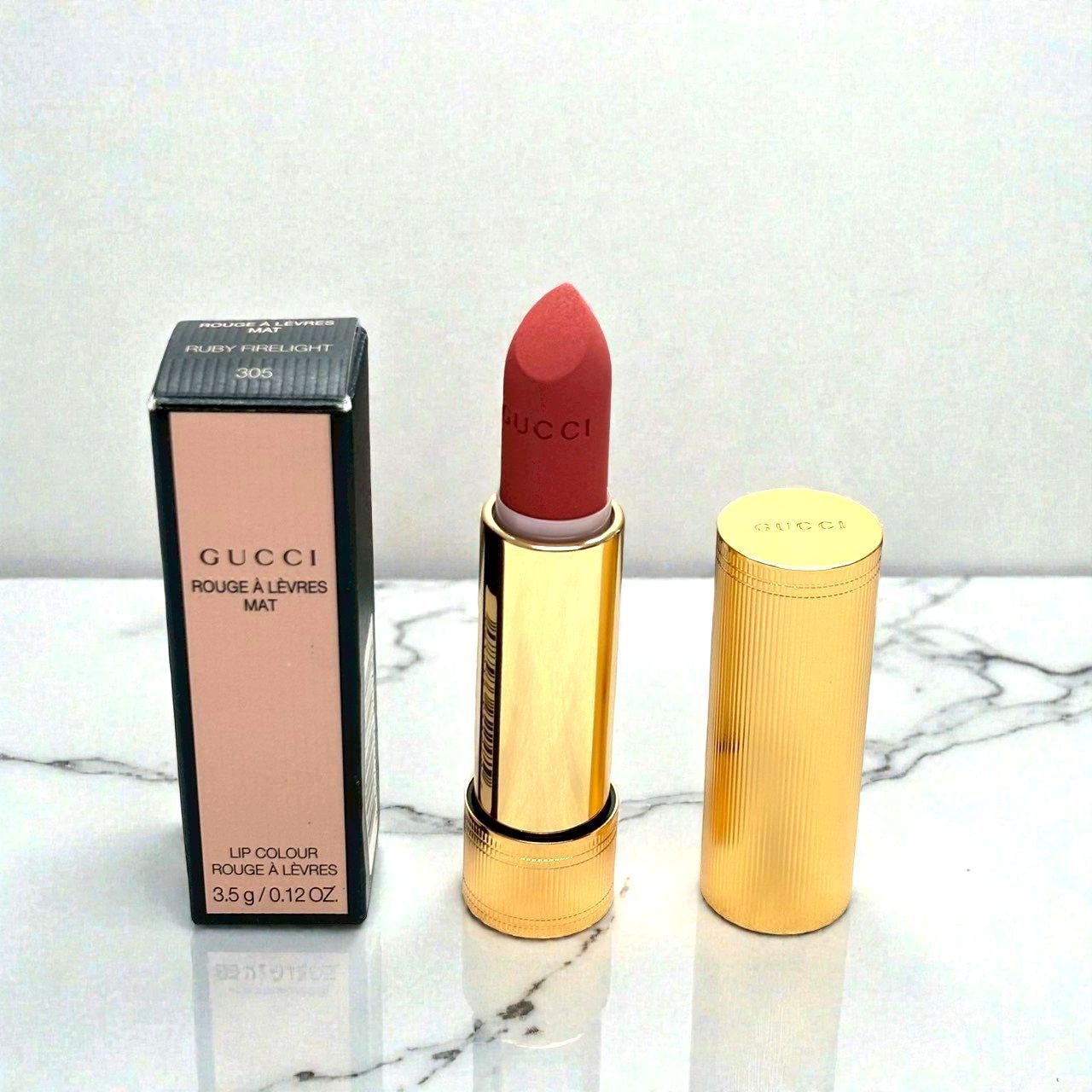Ruby Firelight 【新品/未使用品】GUCCI グッチ ルージュ ア レーヴル マット 305 RUBY FIRELIGHT ルビー ファイヤーライト 口紅 ...