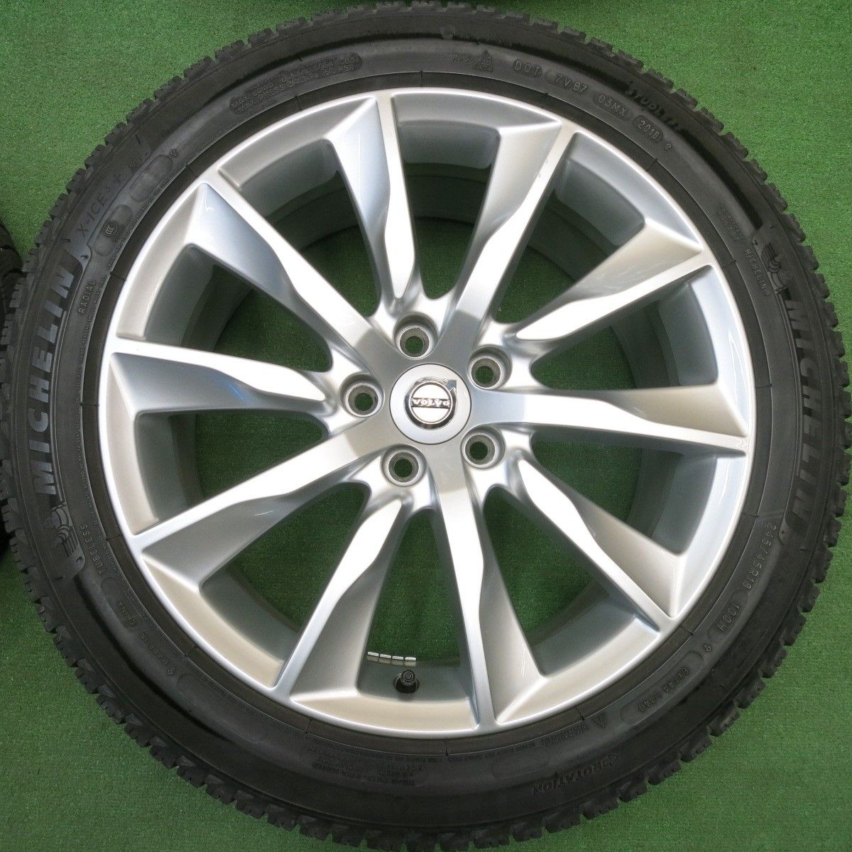 H09　VOLVOスタッドレス18インチホイールセット ミシュラン1本② キレイ☆ボルボ V90 S90 純正 245/45R18 スタッドレス ミシュラン X
