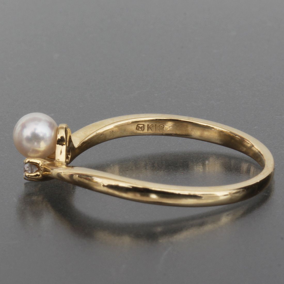 ミキモト ベビーパール ダイヤ リング 7号 K18YG 1.4g E1525 - メルカリ