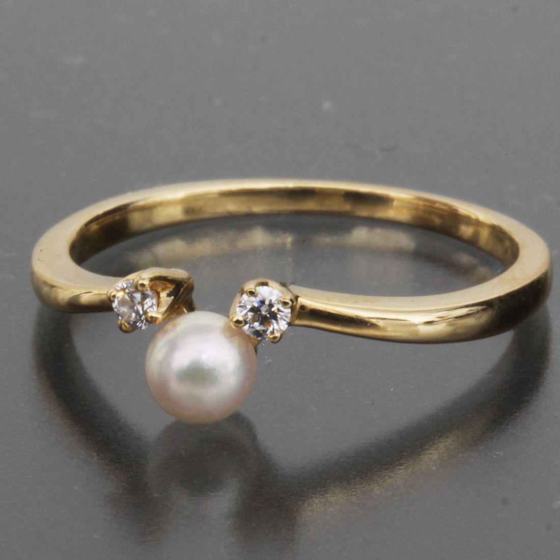 ミキモト ベビーパール ダイヤ リング 7号 K18YG 1.4g E1525 - メルカリ