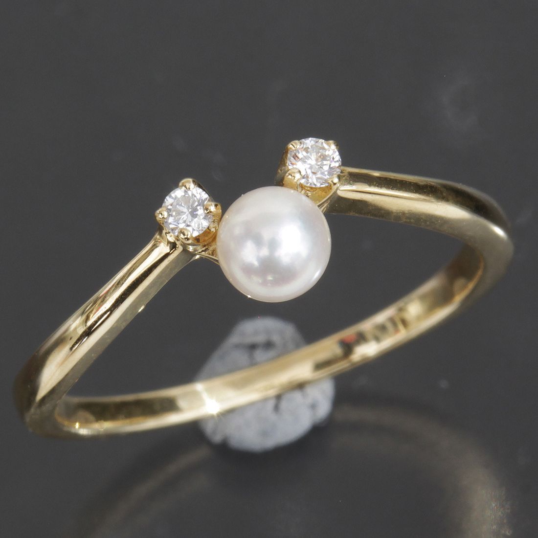 ミキモト ベビーパール ダイヤ リング 7号 K18YG 1.4g E1525 - メルカリ