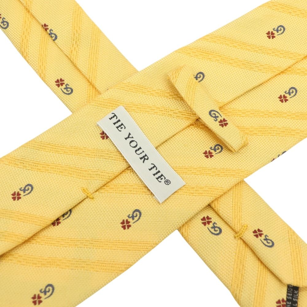 【中古】タイユアタイ TIE YOUR TIE 小紋 3つ折り シルク ネクタイ【メンズ】 中古】タイユアタイ TIE YOUR TIE 三つ折り シルク 小紋柄ネクタイ