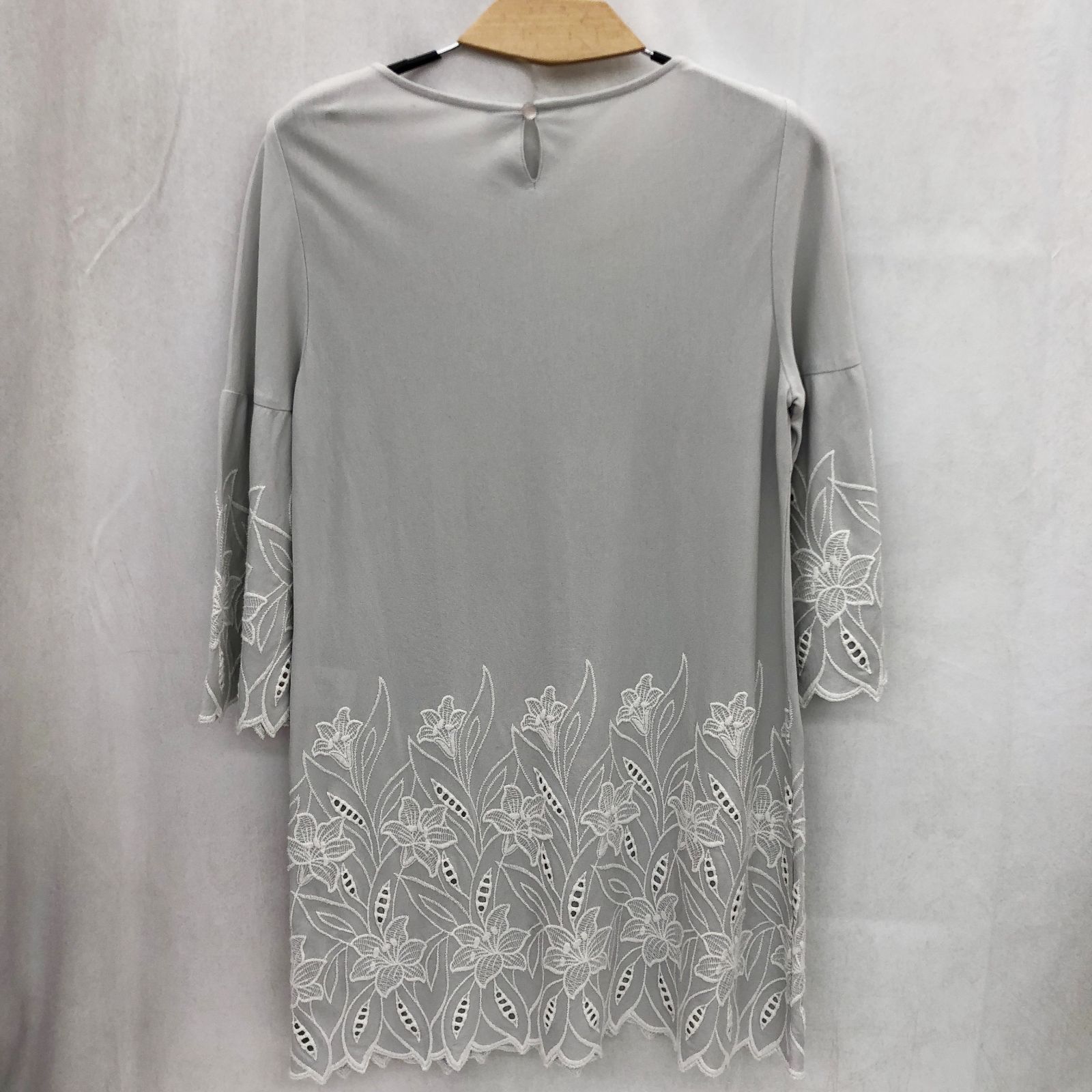 leilian レリアン ワンピース チュニック 花柄 レディース 11 グレー