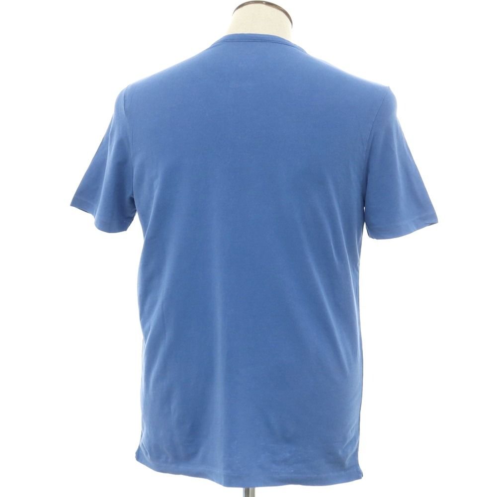 【新品】マジェスティック フィラチュール オム MAJESTIC FILATURES HOMME ストレッチコットン ヘンリ―ネック 半袖Ｔシャツ ブルー【サイズXL】【メンズ】