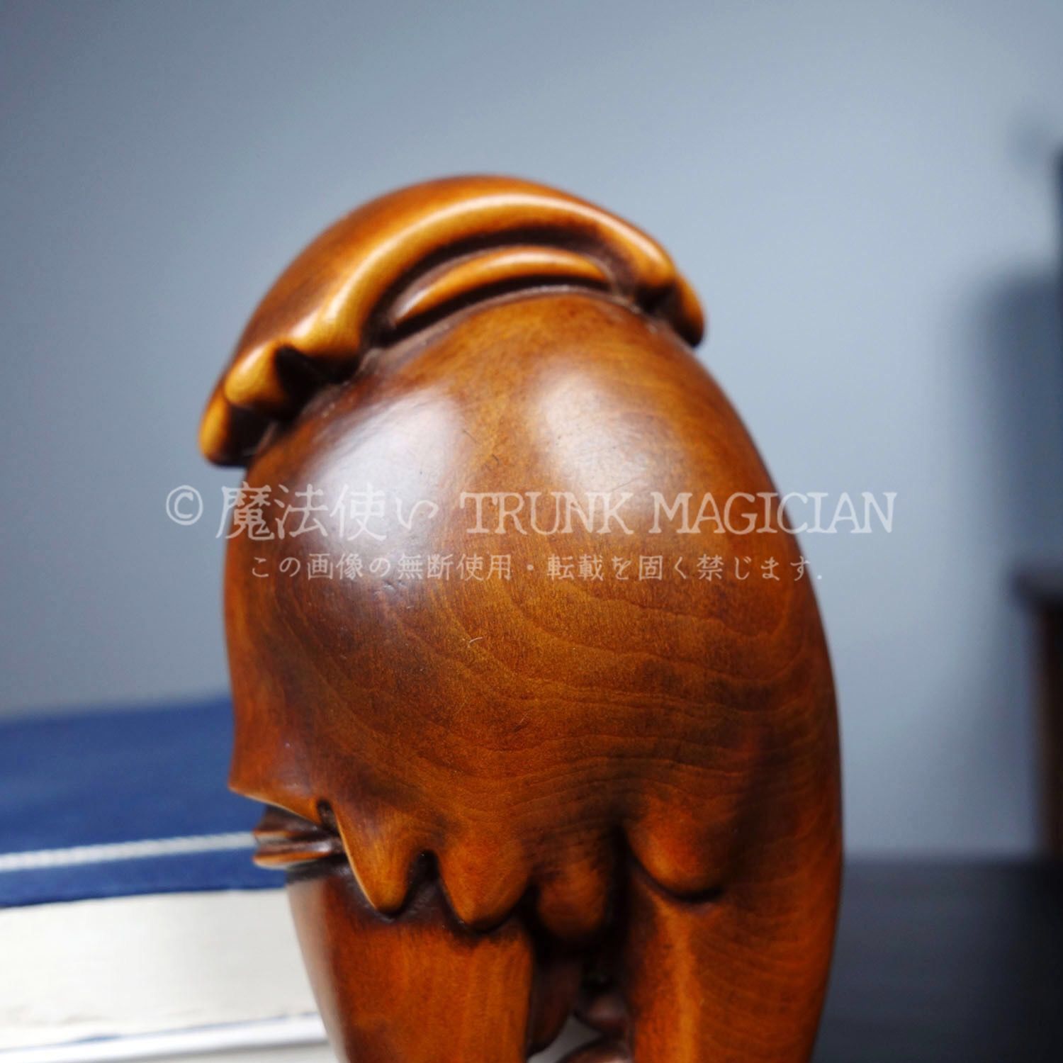 旧家蔵出し 黄楊木細密彫 招財蟹鉗 置物 賞物 文房具 書道品 供養品 古