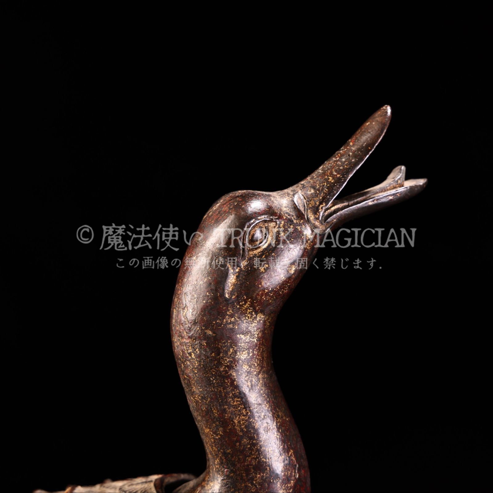 旧家蔵出し 銅製 泥金 鴨熏香炉 香炉 香道具 逸品仏具 仏具一般 供養品