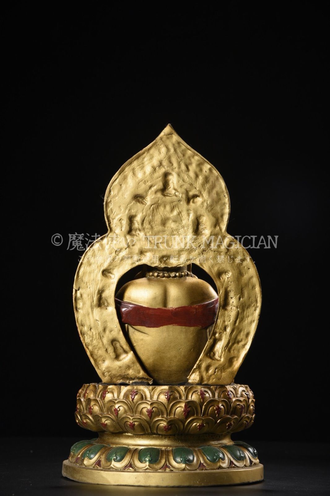 旧家蔵出し 銅製 金鍍 彩繪 彌勒仏 仏像 仏教古美術 密宗密教 供養品