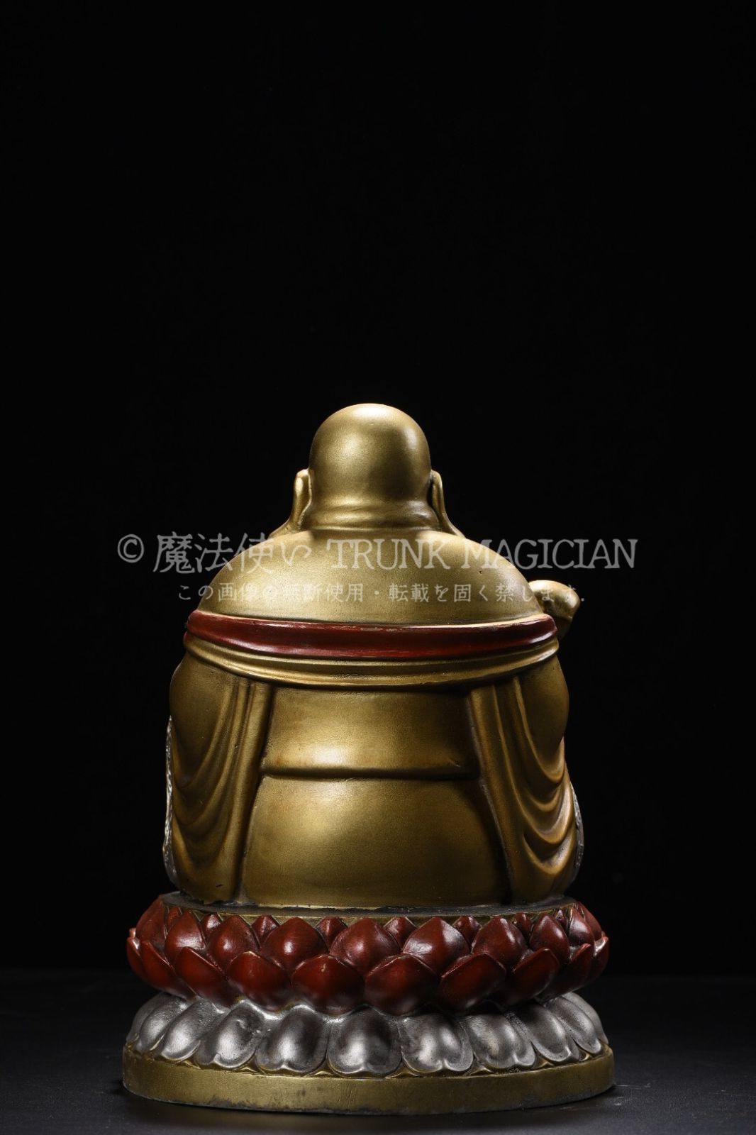 旧家蔵出し 銅製 金鍍 彩繪 彌勒仏 仏像 仏教古美術 密宗密教 供養品