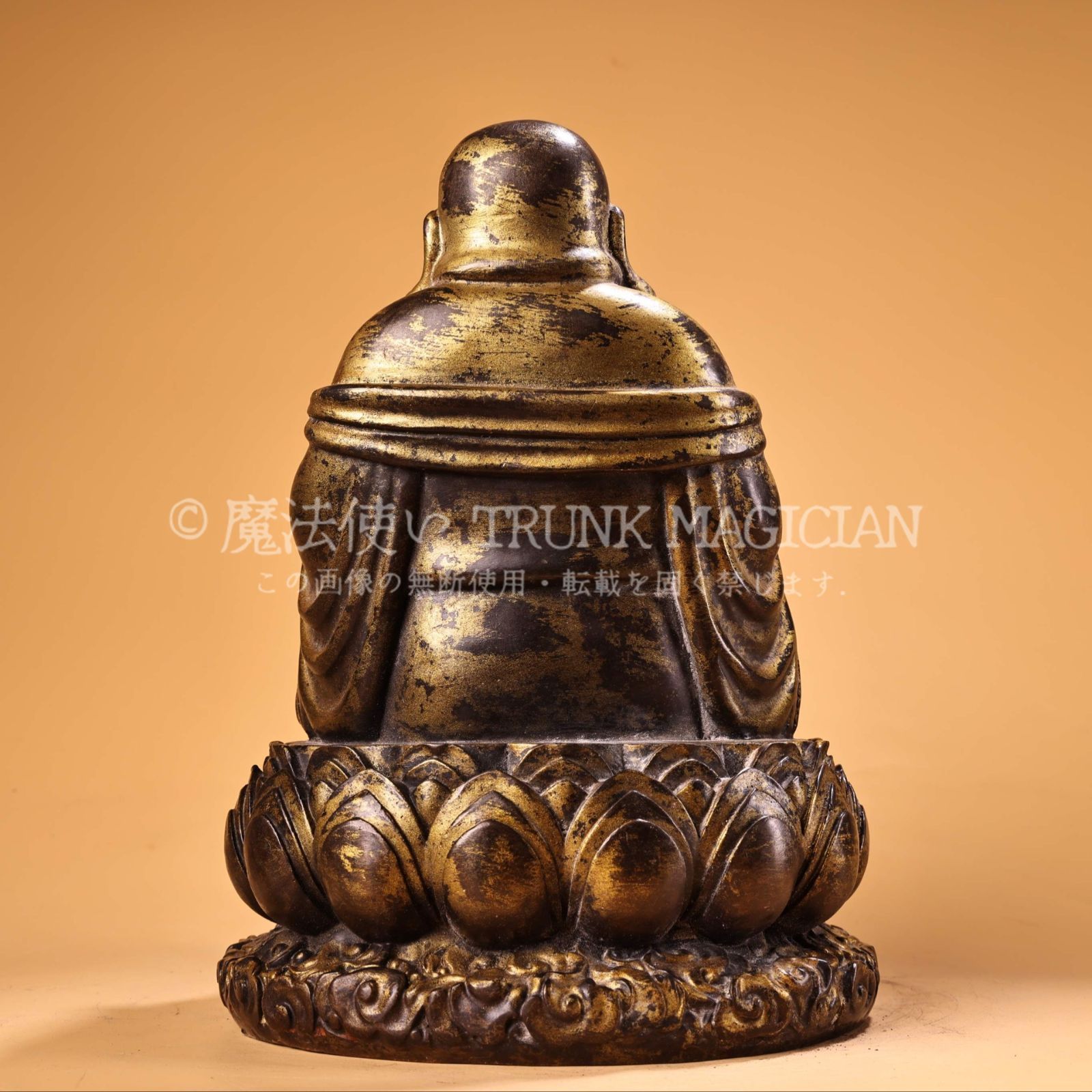 旧家蔵出し 銅製 泥金 大肚彌勒仏 仏像 仏教古美術 密宗密教 供養品 古