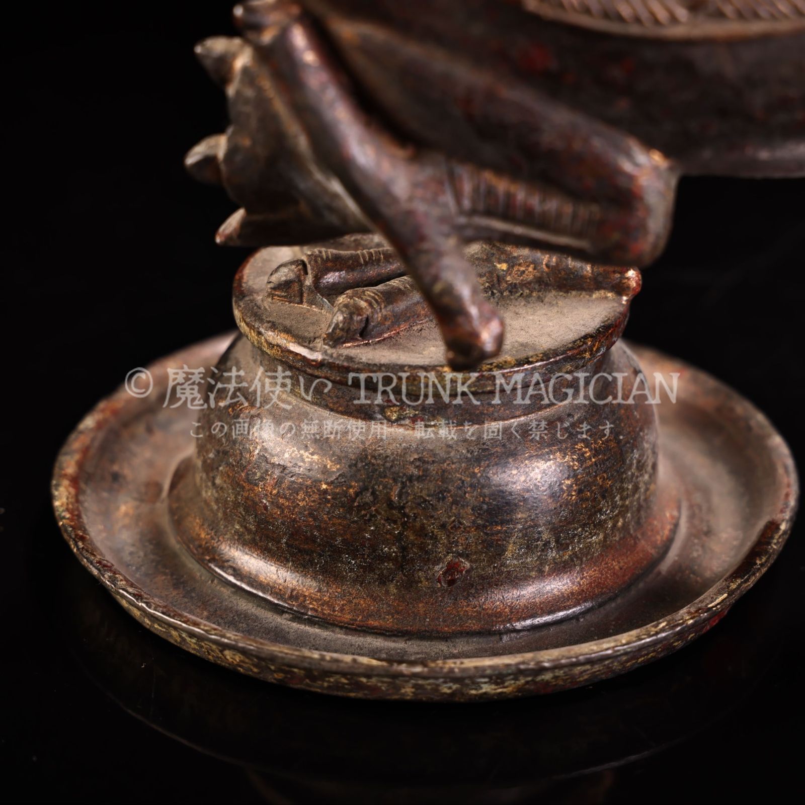 旧家蔵出し 銅製 泥金 鴨熏香炉 香炉 香道具 逸品仏具 仏具一般 供養品