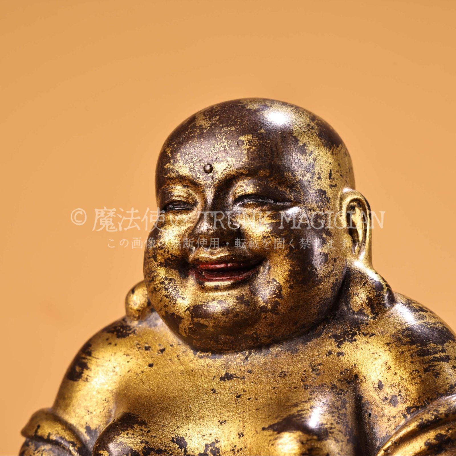 旧家蔵出し 銅製 泥金 大肚彌勒仏 仏像 仏教古美術 密宗密教 供養品 古