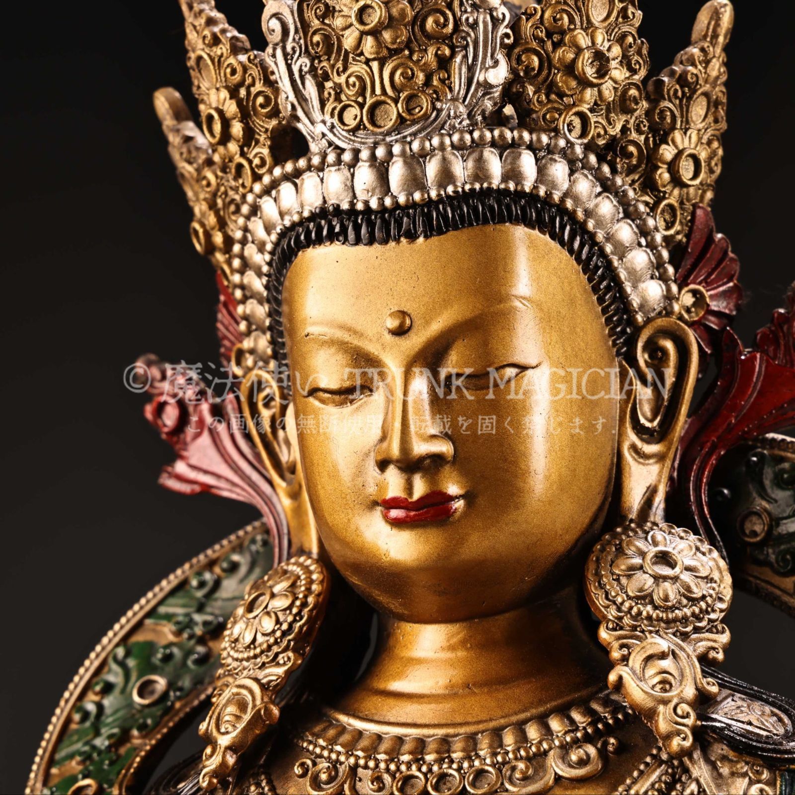 旧家蔵出し 銅製 浮彫 鏨刻 描金 彩繪 長寿仏 仏像 密宗密教 供養品 古