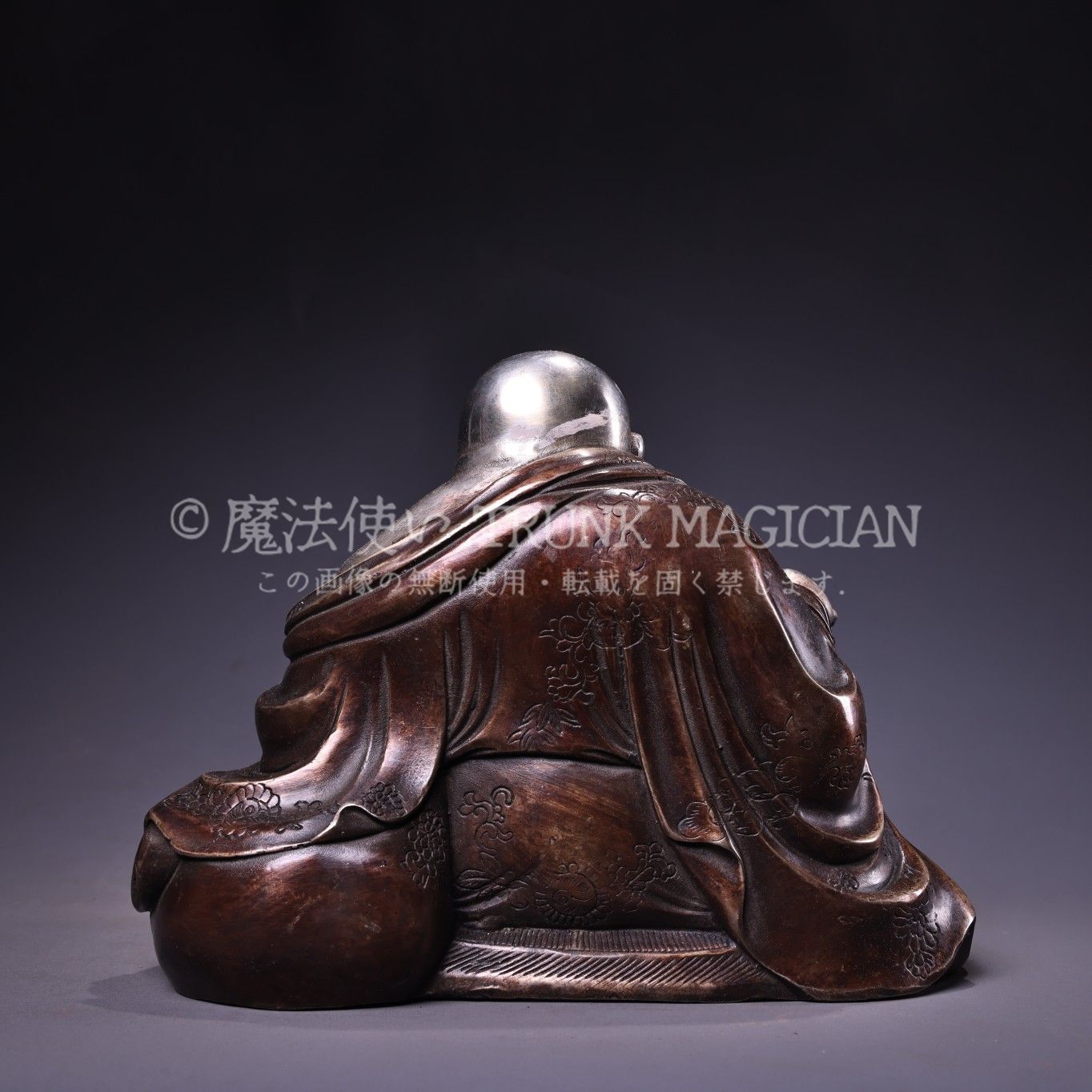 旧家蔵出し 銅製 塗銀 浮彫 鏨刻 彌勒仏像 仏像 宗教 密宗 供養品 古