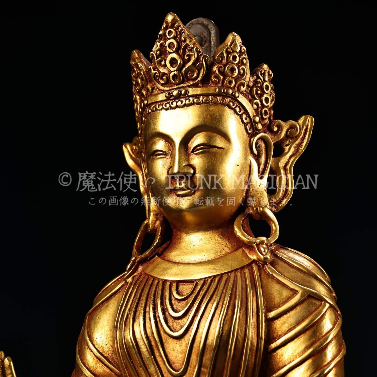 旧家蔵出し 銅製 塗金 浮彫 鏨刻 北魏仏像 仏像 密宗密教 供養品 古