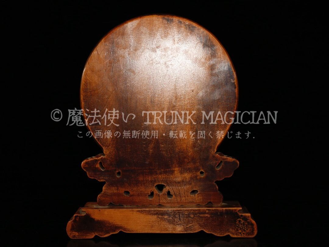 旧家蔵出し 黄楊木製 細密彫 百福紋 屏風 置物 賞物 供養品 古美術品