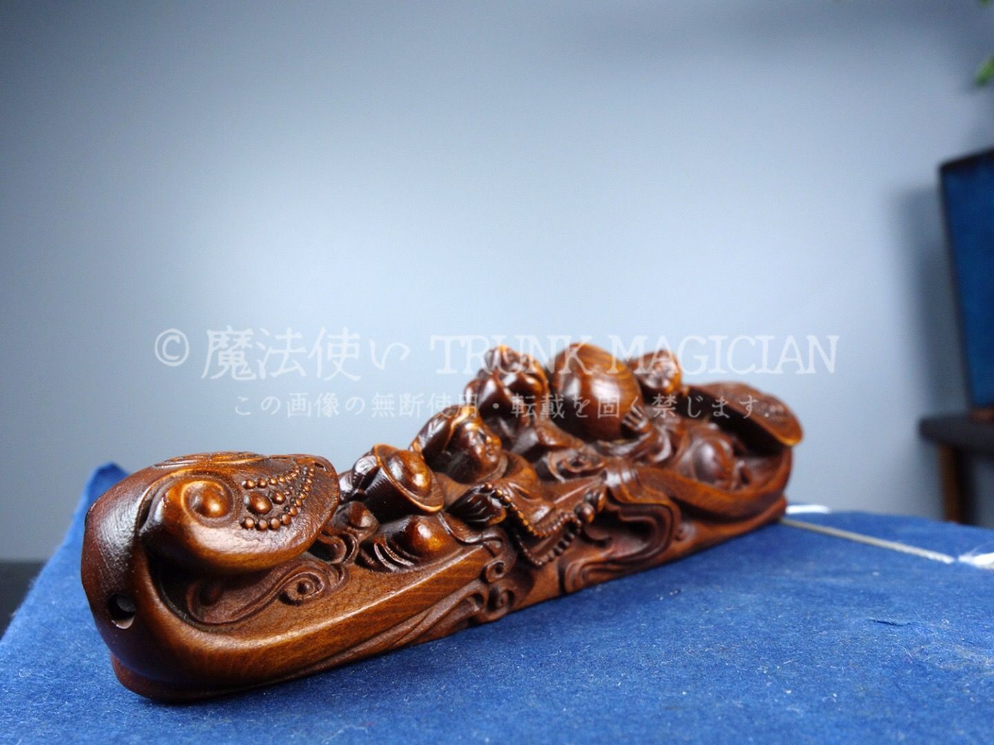 中国美術 唐 古黄楊木 細密彫り 如意 法具 旧家蔵出し 黄楊木細密彫 如意 置物 賞物 文房具 書道品 供養品 古美術