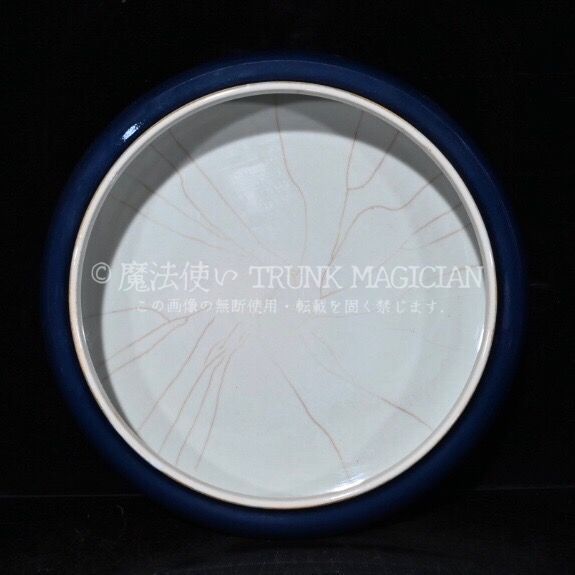 旧家蔵出し 大清康熙年製 霽藍 開片 筆洗 古陶瓷器 陶芸 造型精美 古