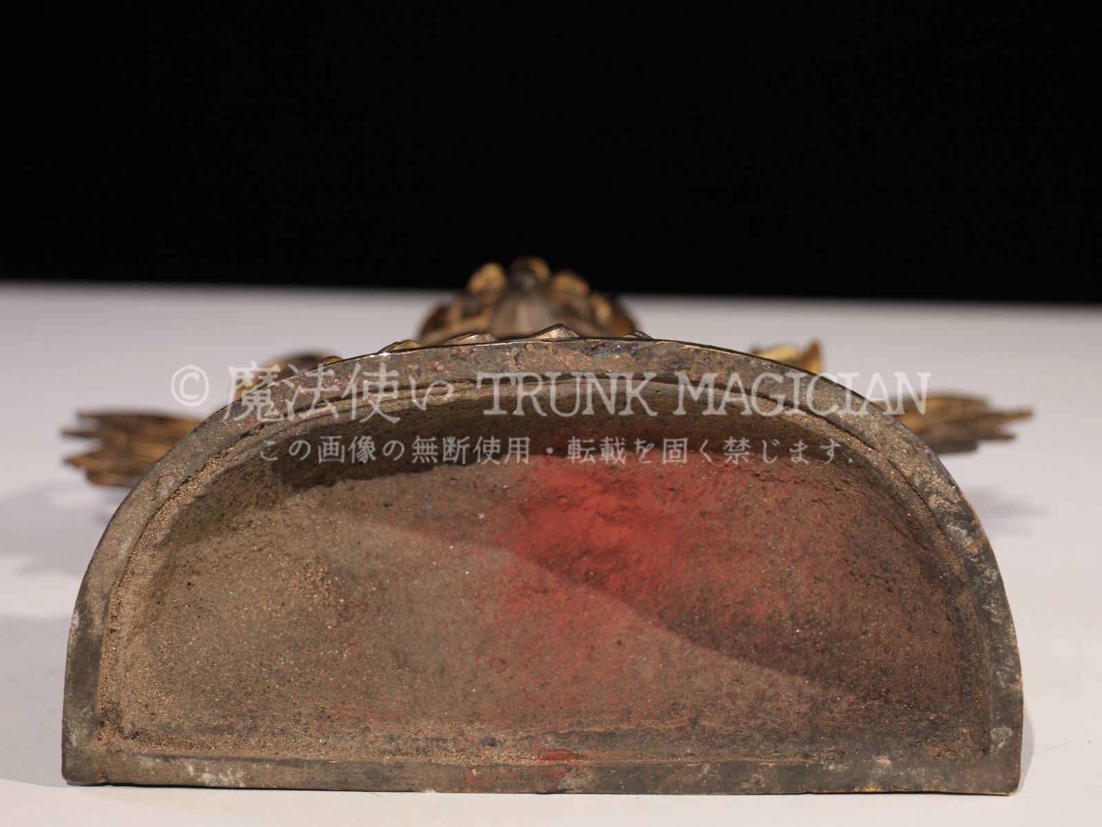 蔵友旧蔵出 銅製 塗金 藏傳象鼻財神降魔杵 希少珍品 貴重品 置物 古賞