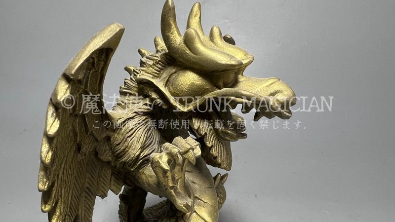 旧家蔵出し 黄銅細作 飛龍在天 文房置物 賞物 古美術品 収集家