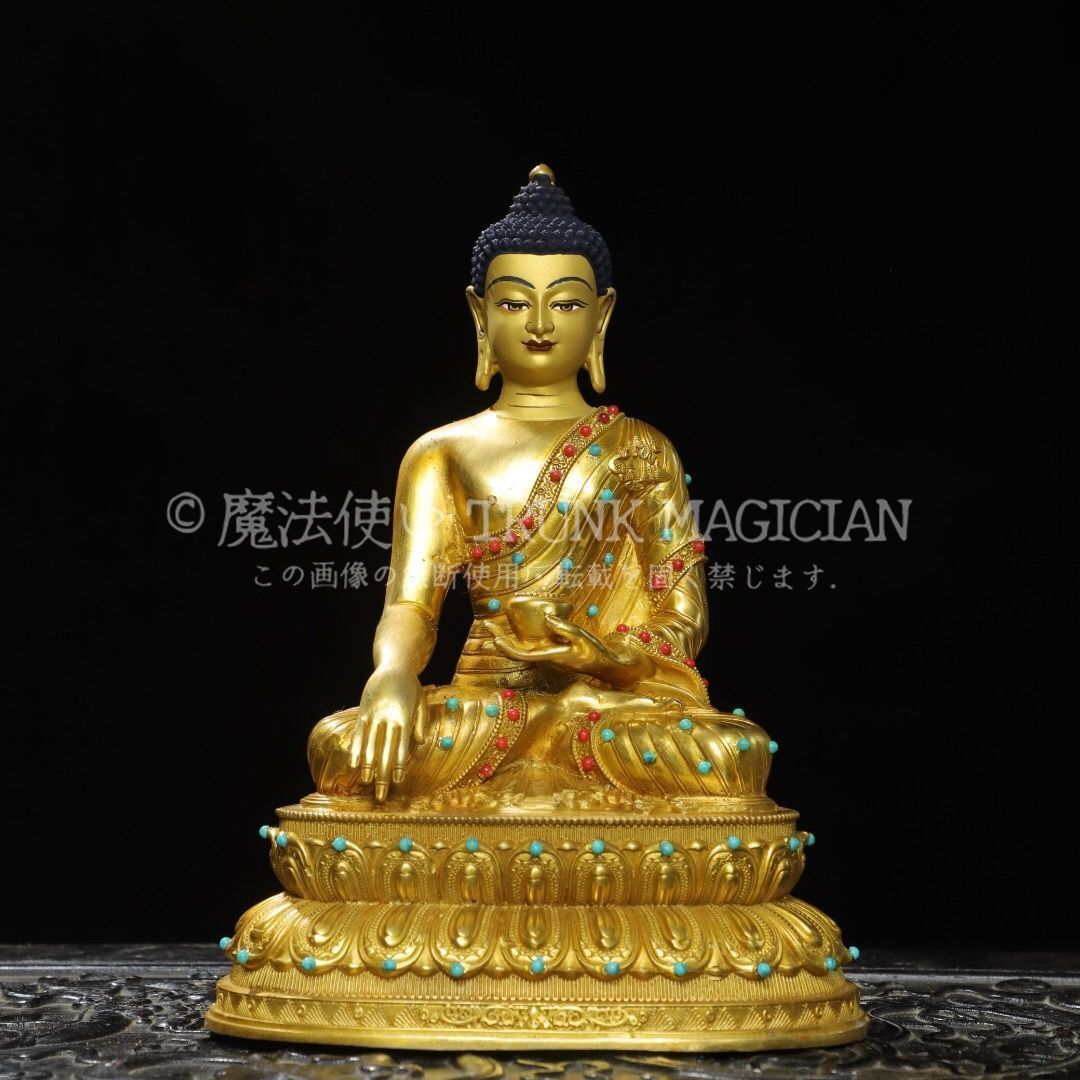 旧家蔵出し 銅製 塗金 彌勒仏 仏像 宗教 仏教古美術 供養品 古美術品