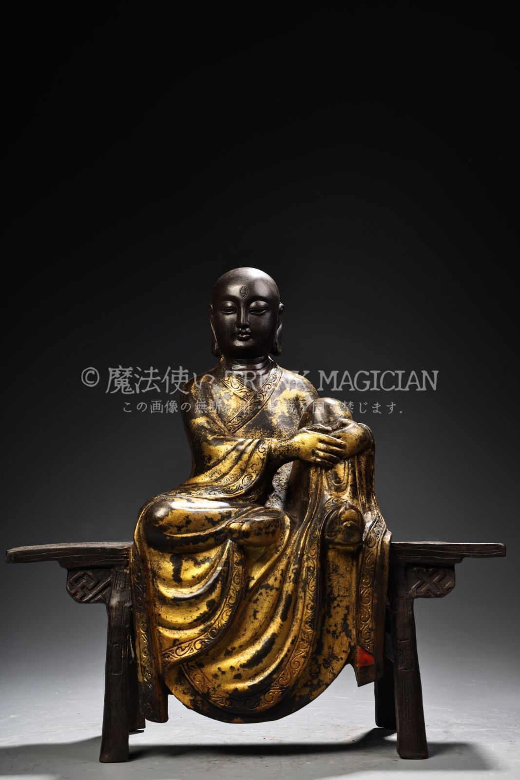 旧家蔵出し 銅製 泥金 地藏王菩薩像 仏像 仏教古美術 密宗密教 供養品