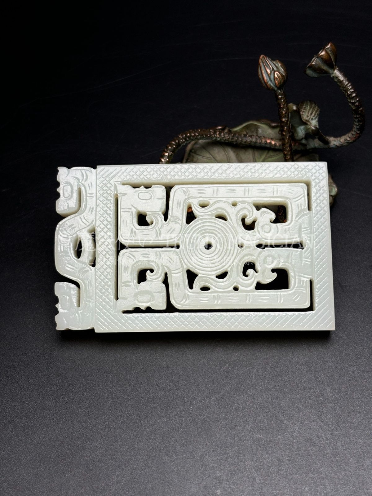 旧家蔵出し 和田玉細密彫 羊脂白玉 龍鳳呈祥紋 玉珮 彫刻 根付 裝身具