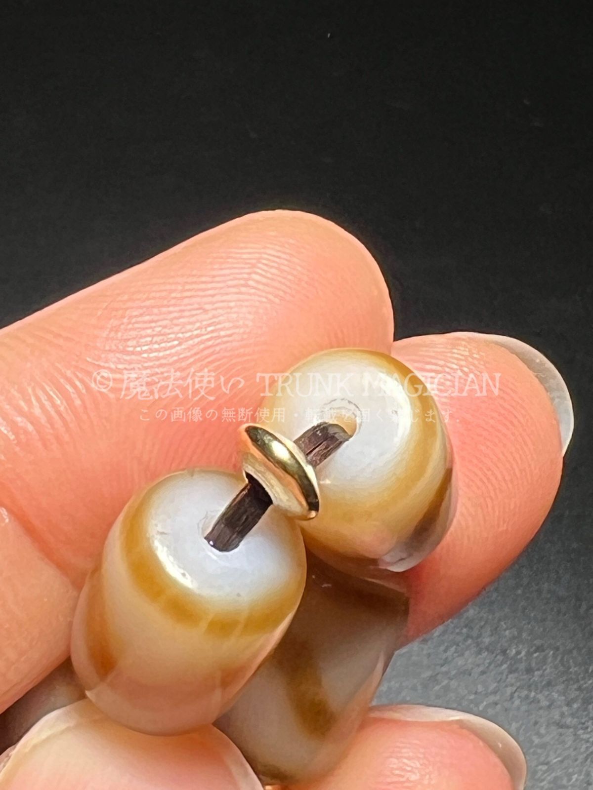 旧家蔵出し 瑪瑙細密彫 自然風化紋 虎牙天珠 根付 手串 裝身具 供養品