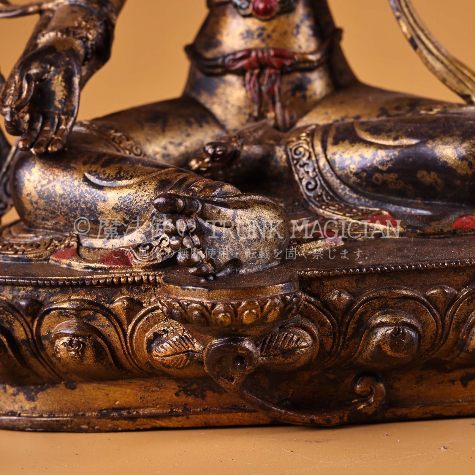 旧家蔵出し 銅製 泥金 浮彫 鏨刻 綠度母像 仏像 密宗密教 供養品 古