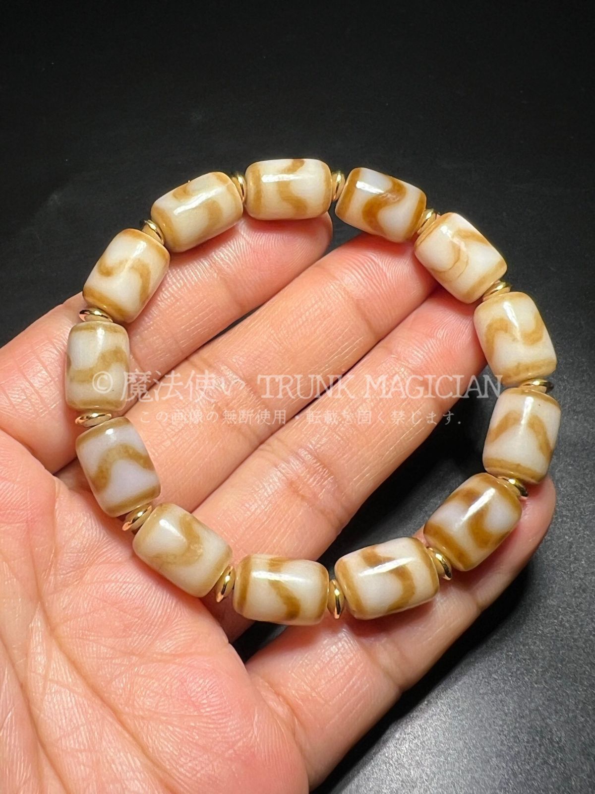 旧家蔵出し 瑪瑙細密彫 自然風化紋 虎牙天珠 根付 手串 裝身具 供養品