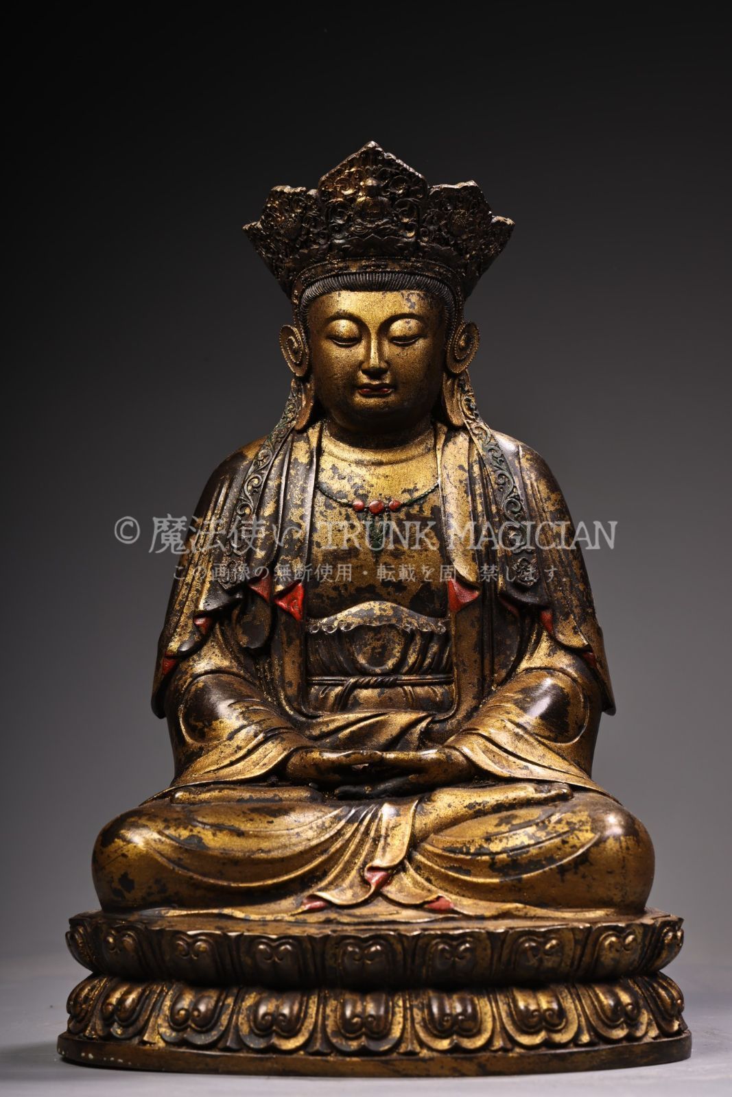 旧家蔵出し 銅製 撒金 浮彫 鏨刻 地藏王菩薩像 仏像 密教上品 供養品