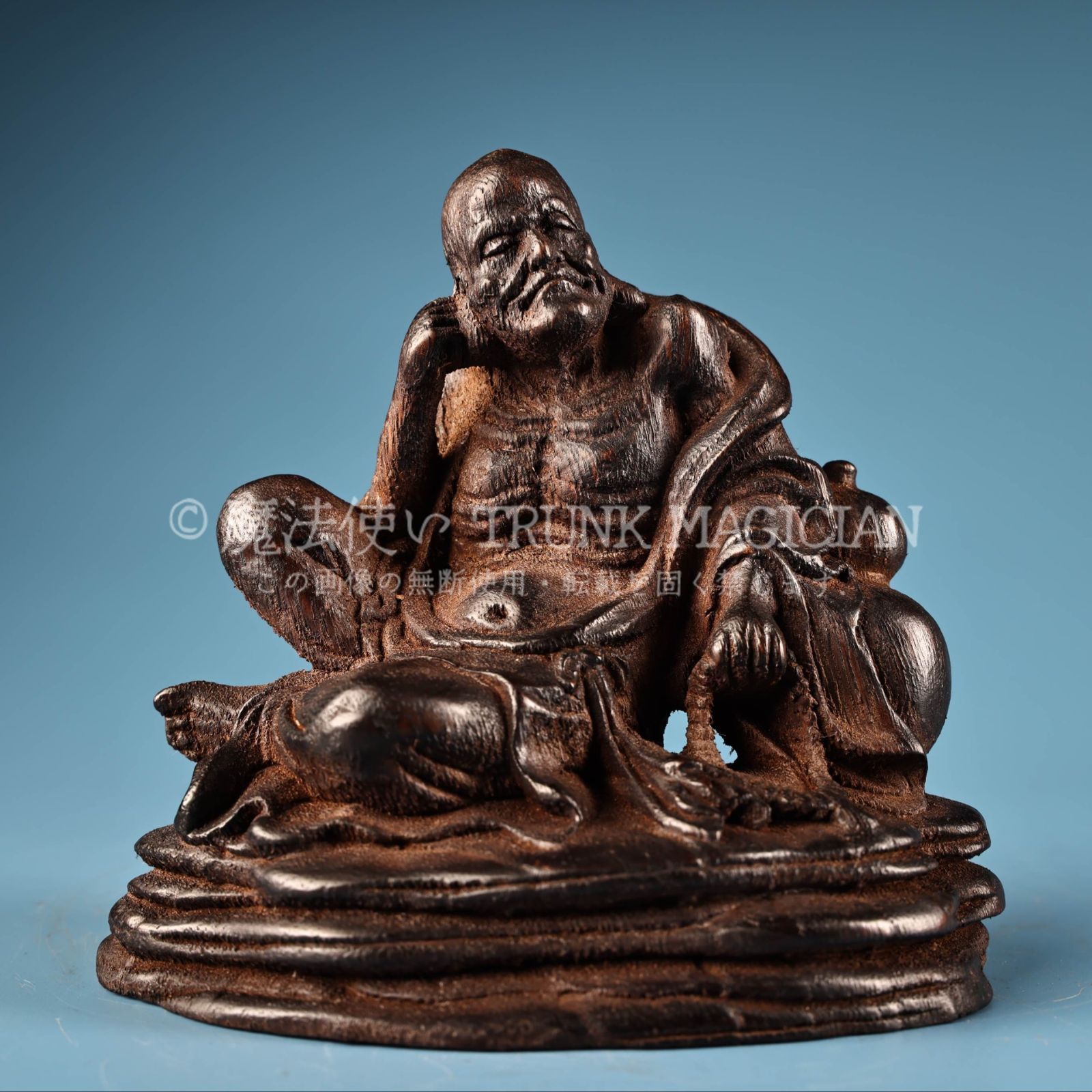 旧家蔵出し 沈む香木細密彫 羅漢仏 仏像 密宗密教 供養品 古美術品