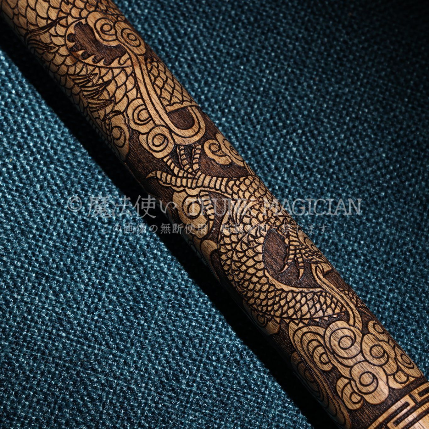 旧家蔵出し 竹材細密彫 竹彫 浮彫 龍紋 毛筆 文房具 書道品 供養品 古