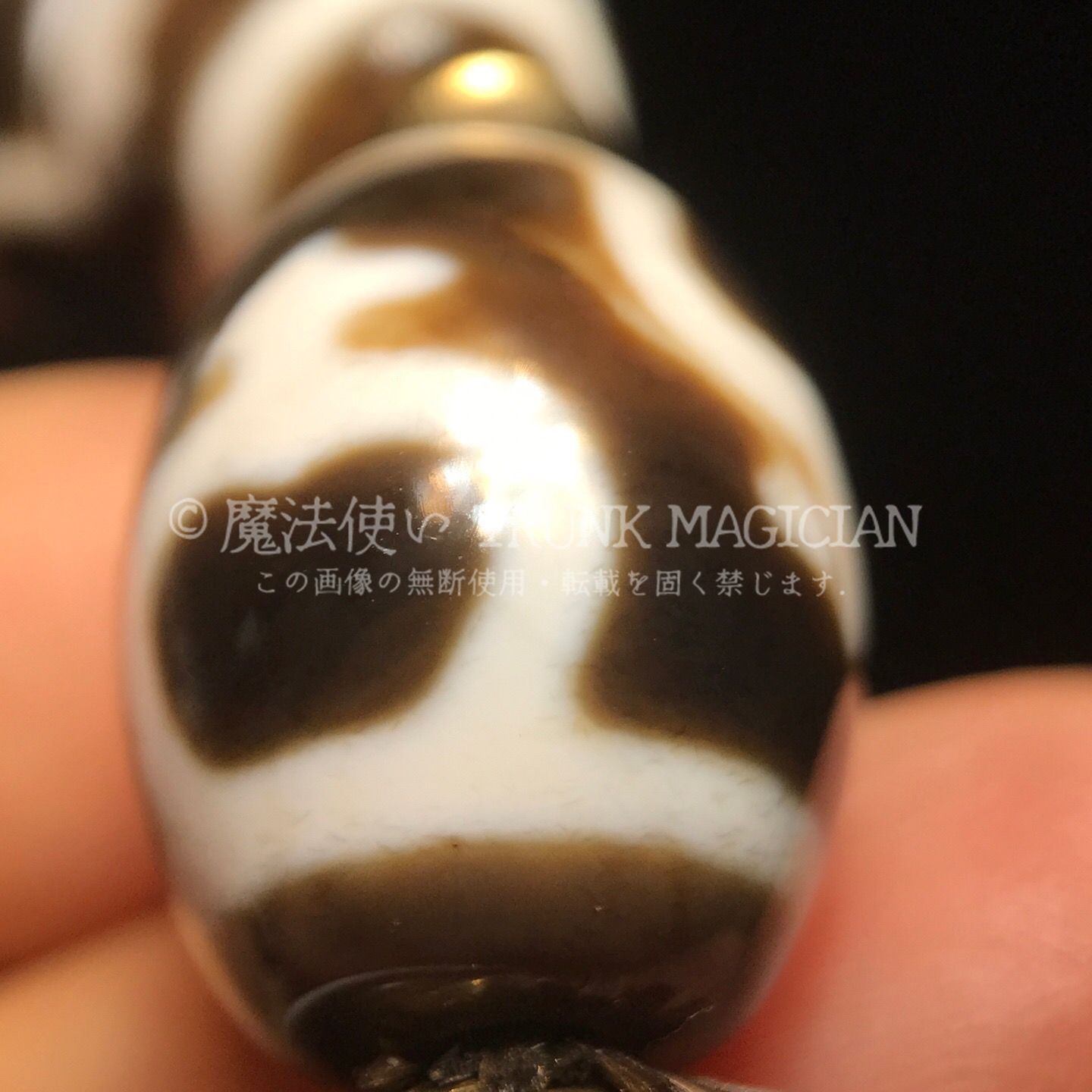 旧家蔵出し 瑪瑙細密彫 自然風化紋 達洛寶瓶天珠手串 根付 供養品 風水