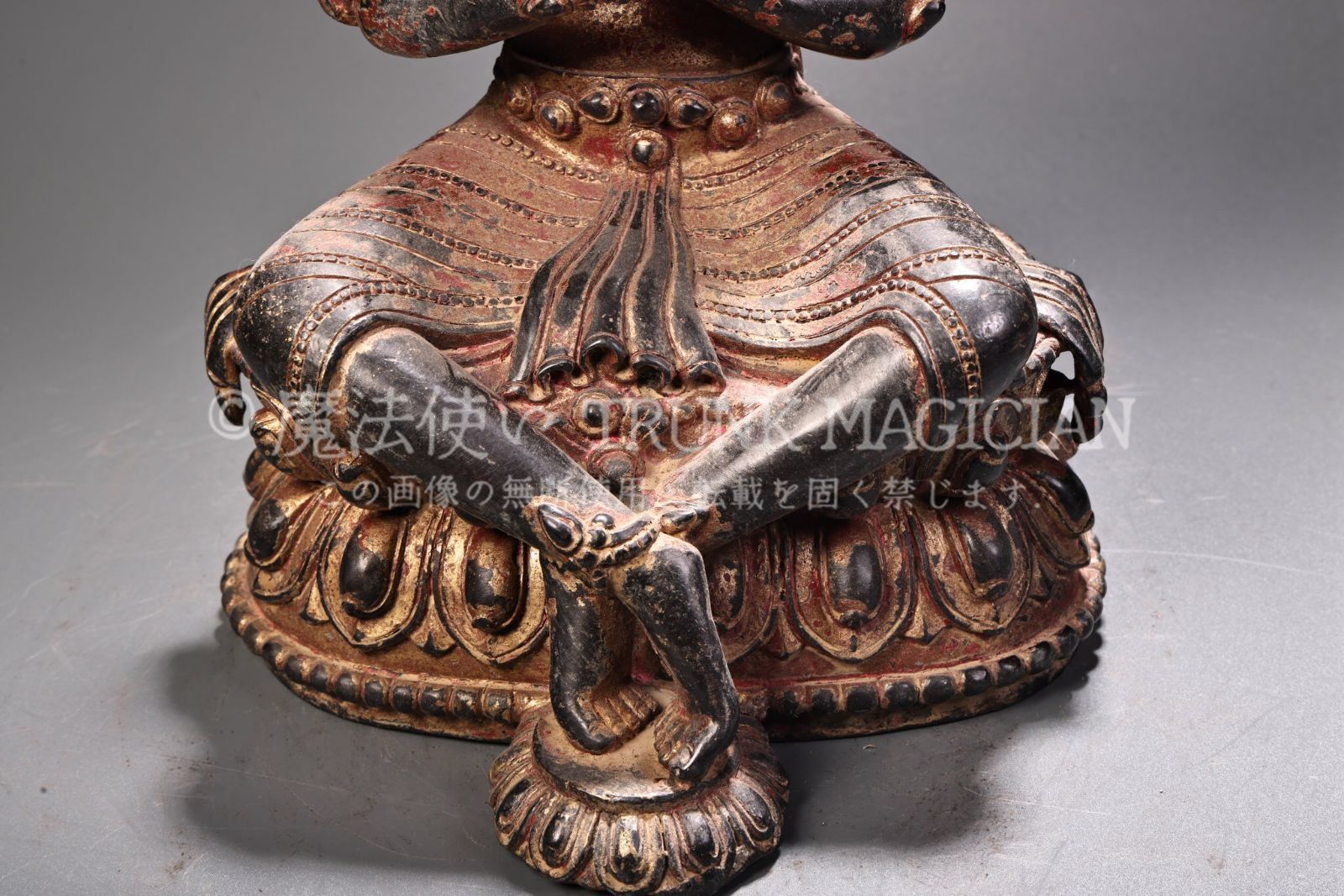 旧家蔵出し 銅製 泥金 浮彫 鏨刻 金剛總持仏 仏像 密宗密教 供養品 古