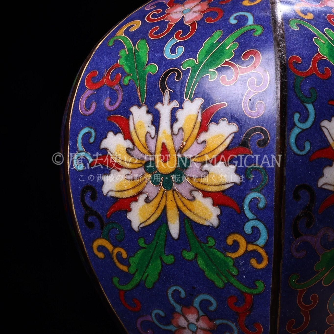 旧家蔵出し 銅製 景泰藍 琺瑯彩 龍鳳紋 花瓶一對 供養品 古美術品 収集