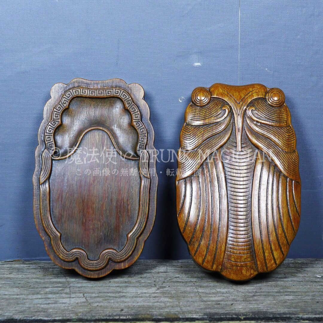 旧家蔵出し 竹黄細密彫 一鳴驚人首飾盒 置物 賞物 供養品 古美術品