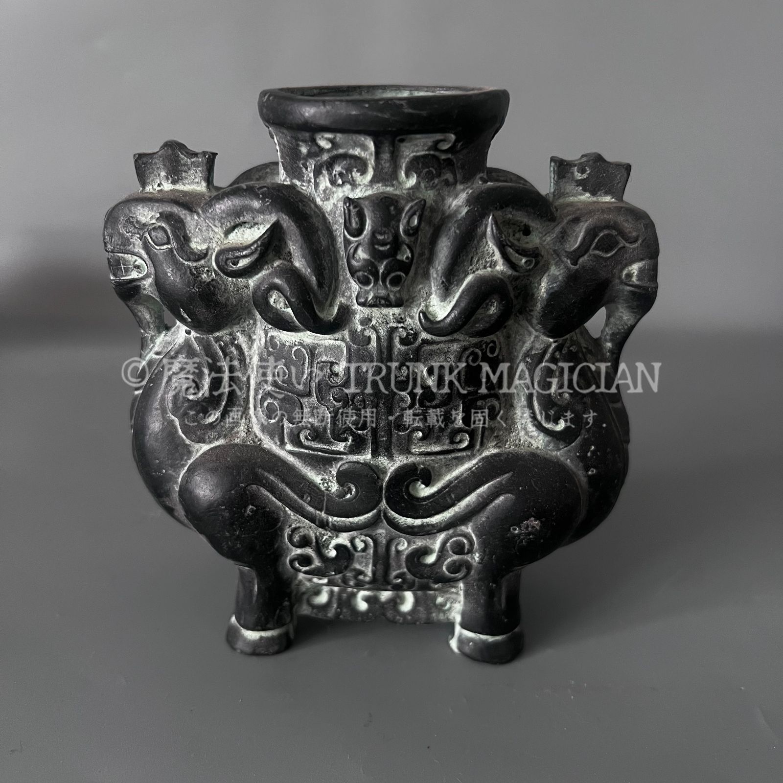 旧家蔵出し 青銅細作 羊尊 酒尊 酒器 供養品 古美術品 収集家