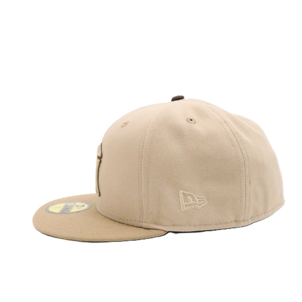 美品 NEWERA 阪神タイガース キャップ ベージュ ブラウン キャメル 中古B】NEWERA ニューエラ 7 58.7 メンズ 帽子キャップ 59FIFTY 阪神