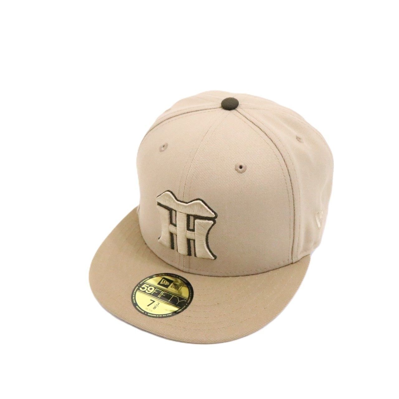 美品 NEWERA 阪神タイガース キャップ ベージュ ブラウン キャメル 中古B】NEWERA ニューエラ 7 58.7 メンズ 帽子キャップ 59FIFTY 阪神