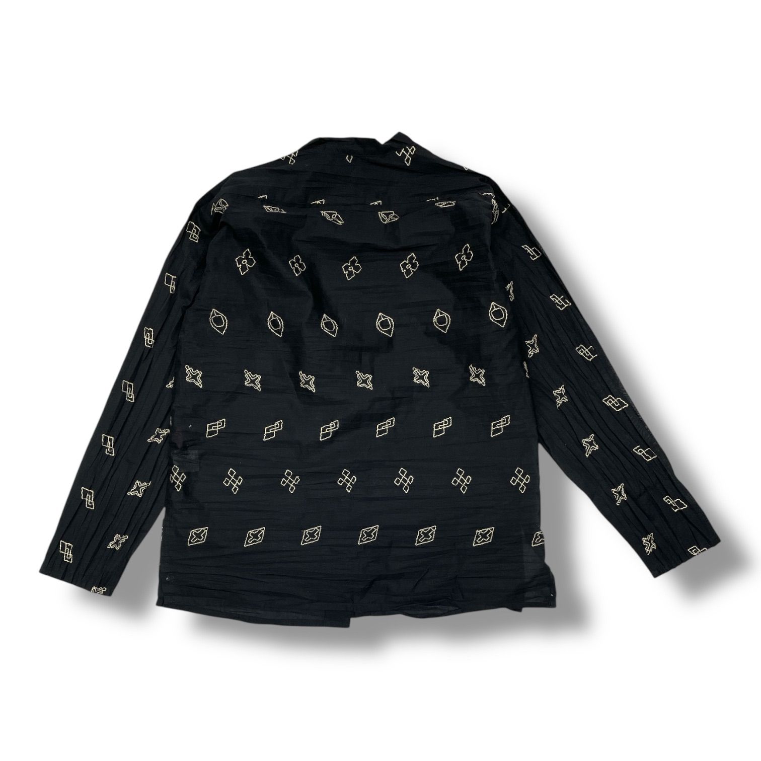 ISSEI MIYAKE HAAT イッセイミヤケハート 刺繍シャツ シワ加工 ノー