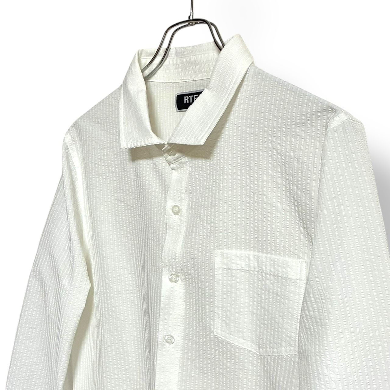 極美品】アダムスジャグラー シアサッカーシャツ RTEG 長袖 ホワイト