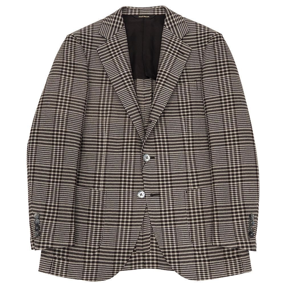 新品 25SS Paul Stuart カラミ織り グレナカートチェックジャケット