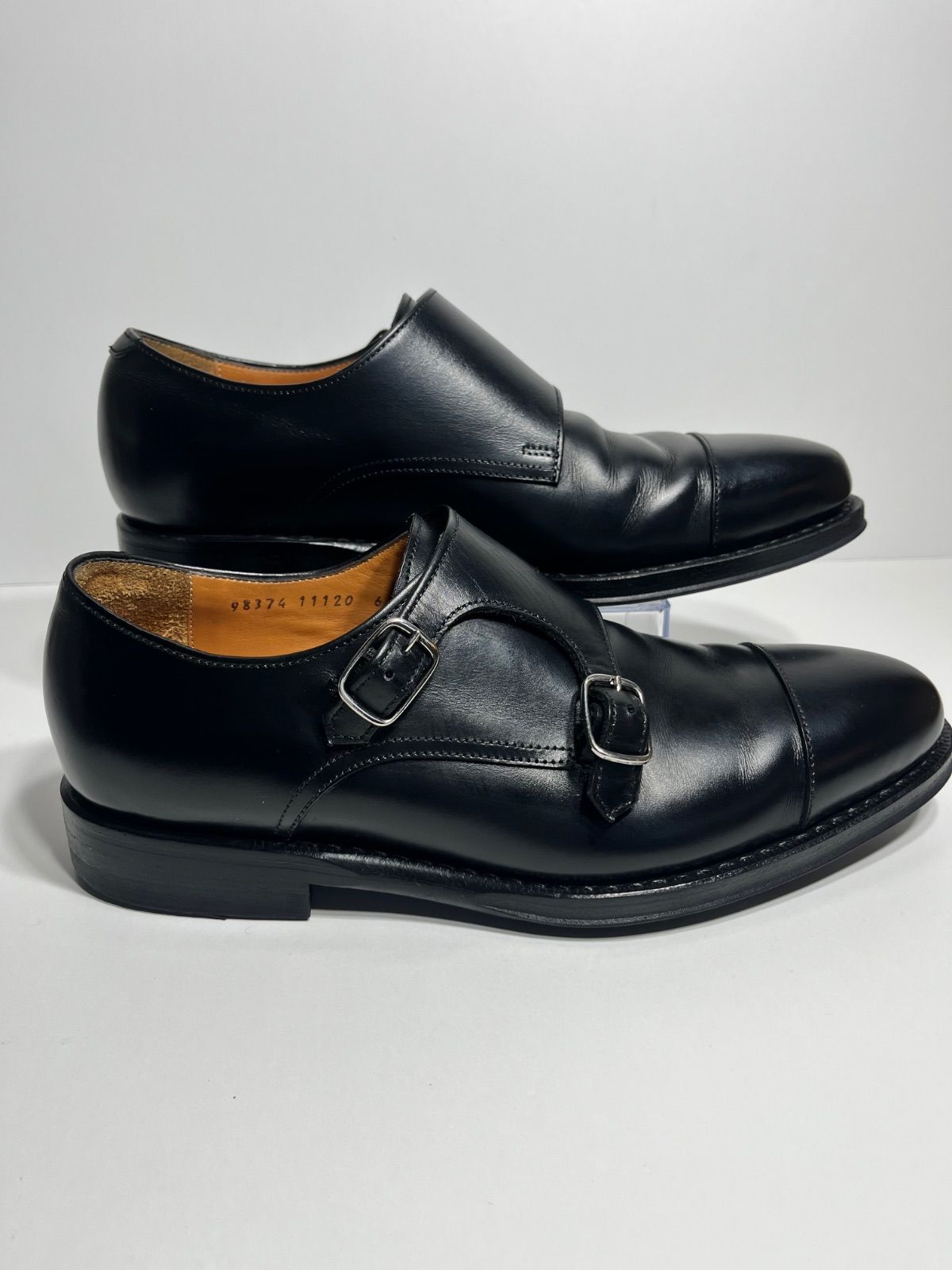 美品 Jalan Sriwijaya ジャランスリワヤ 黒 ダブルモンクストラップ