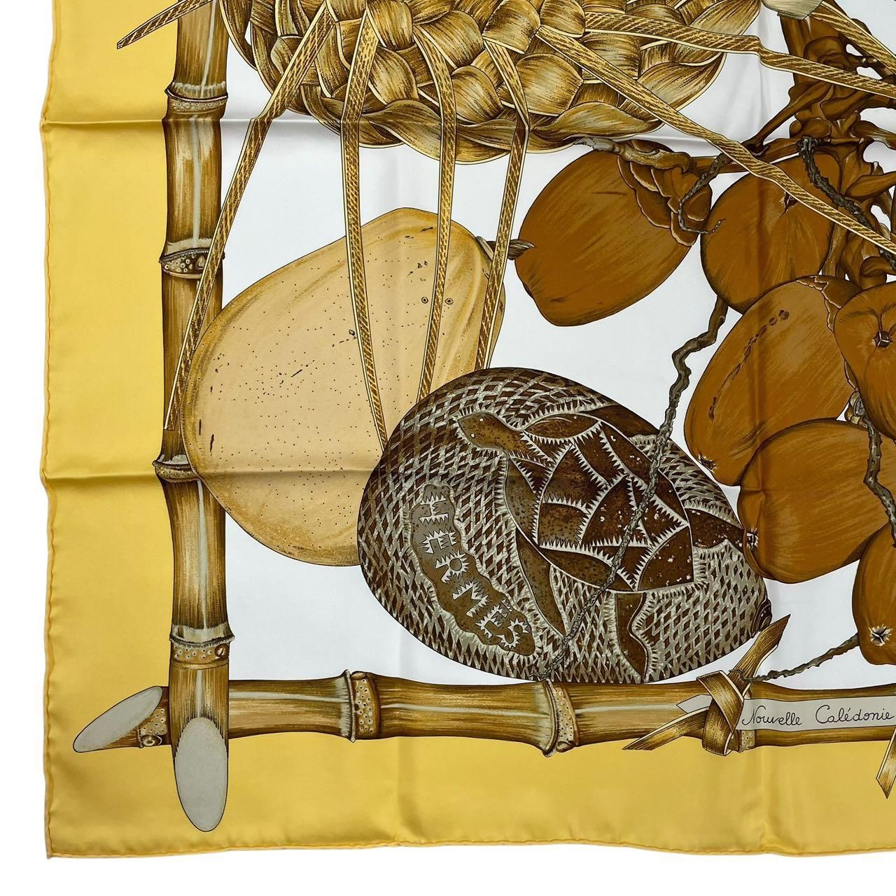 極美品 HERMES エルメス カレ90 Jardin Creole クレオルの楽園 シルク