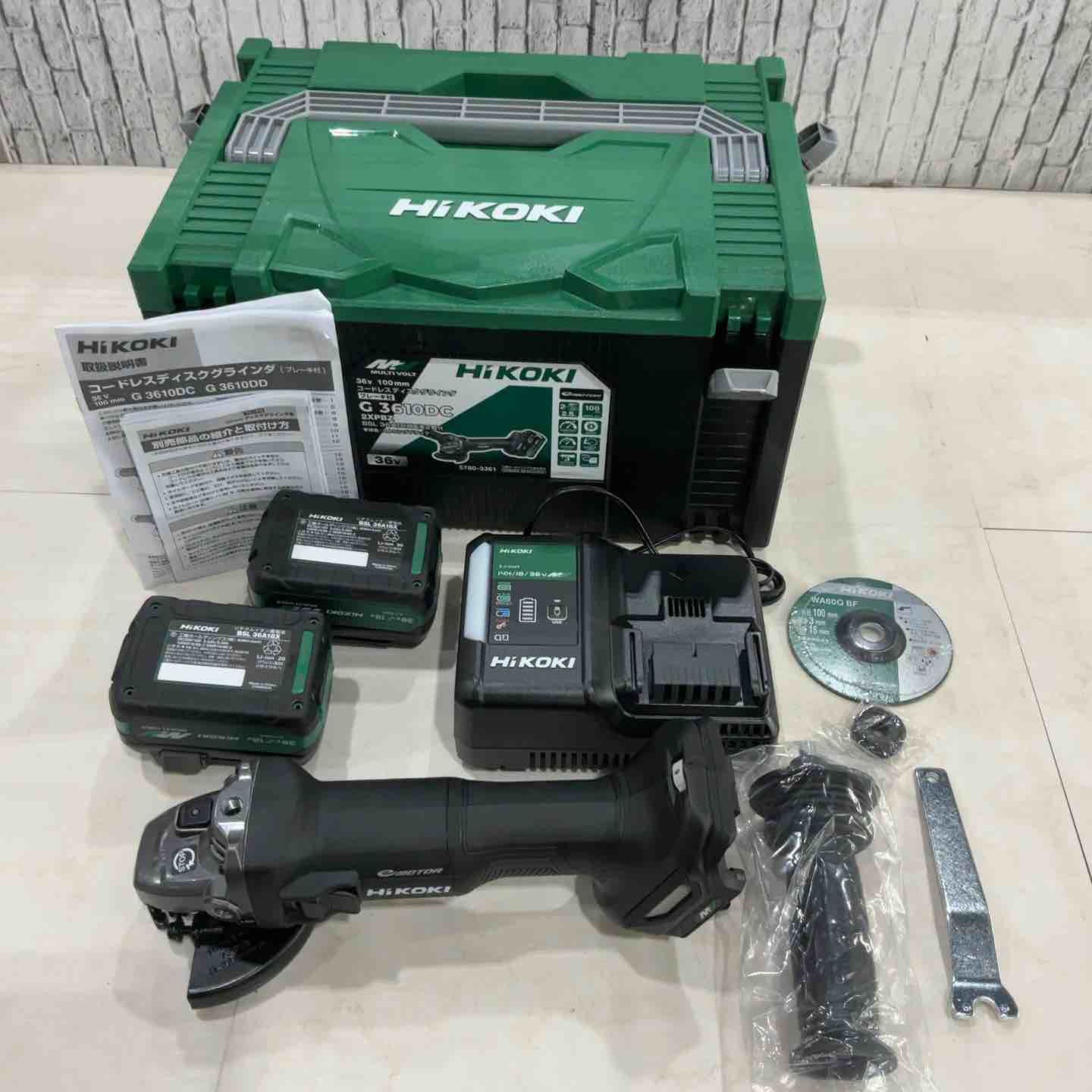未使用品】◇HiKOKI(ハイコーキ) 36V 充電式 ディスクグラインダ 未使用品】◇HiKOKI(ハイコーキ) 36V 充電式 ディスクグラインダ