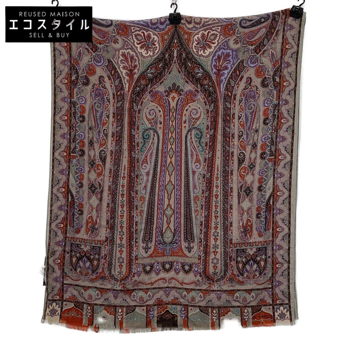 ETRO エトロ 【美品/国内正規】112-10028-5337 ペイズリー柄 カシミヤ