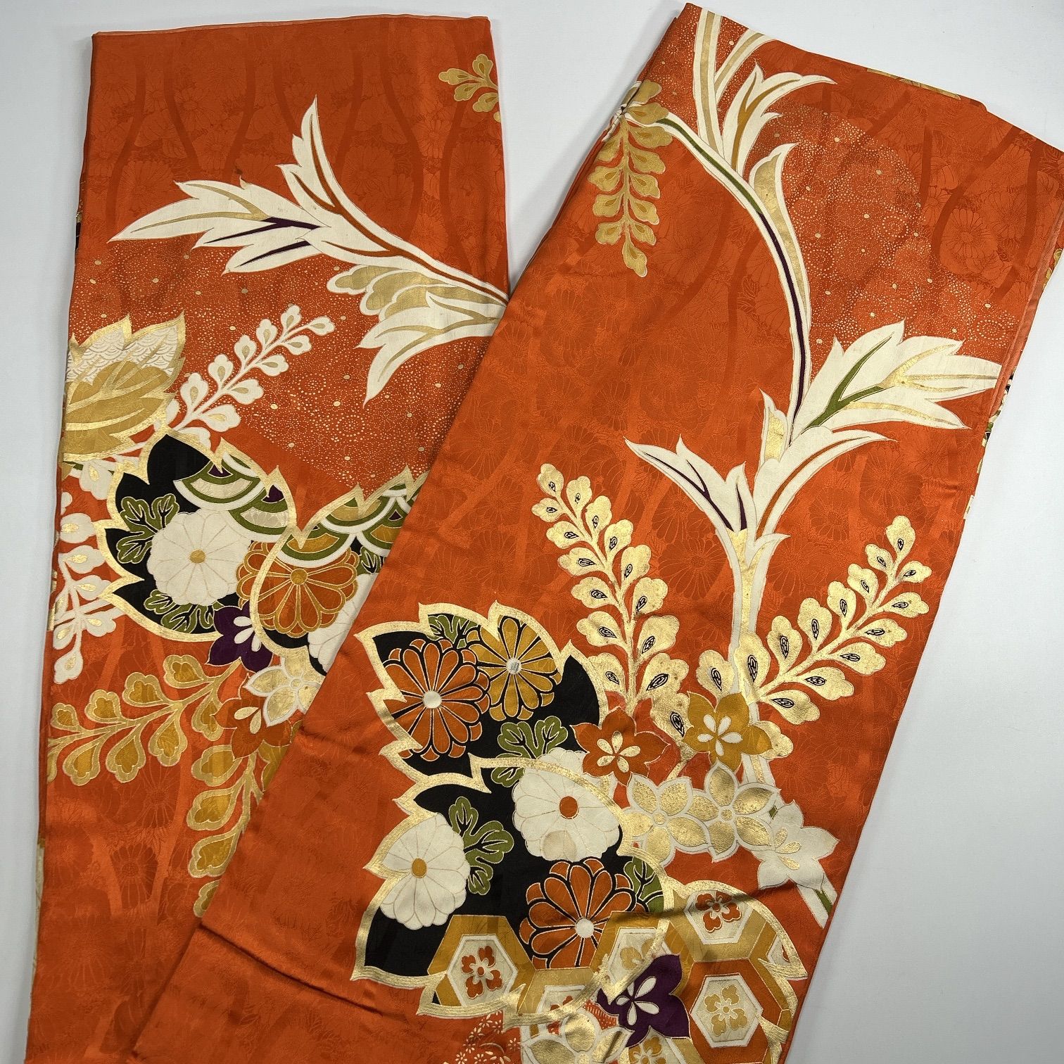 振袖 4枚 正絹 着物まとめ売り 同梱購入歓迎 リメイク用 着付け練習用