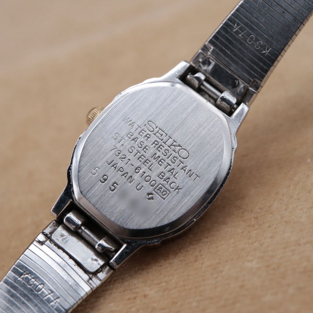 CH88 【電池交換/洗浄済】SEIKO 7321-6100 セイコー オーバル